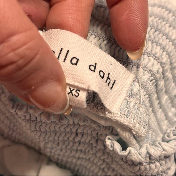 Bella Dahl Smocked Waist Wide Leg Pants in Navy Tie Dye XS - Picture 4 of 9